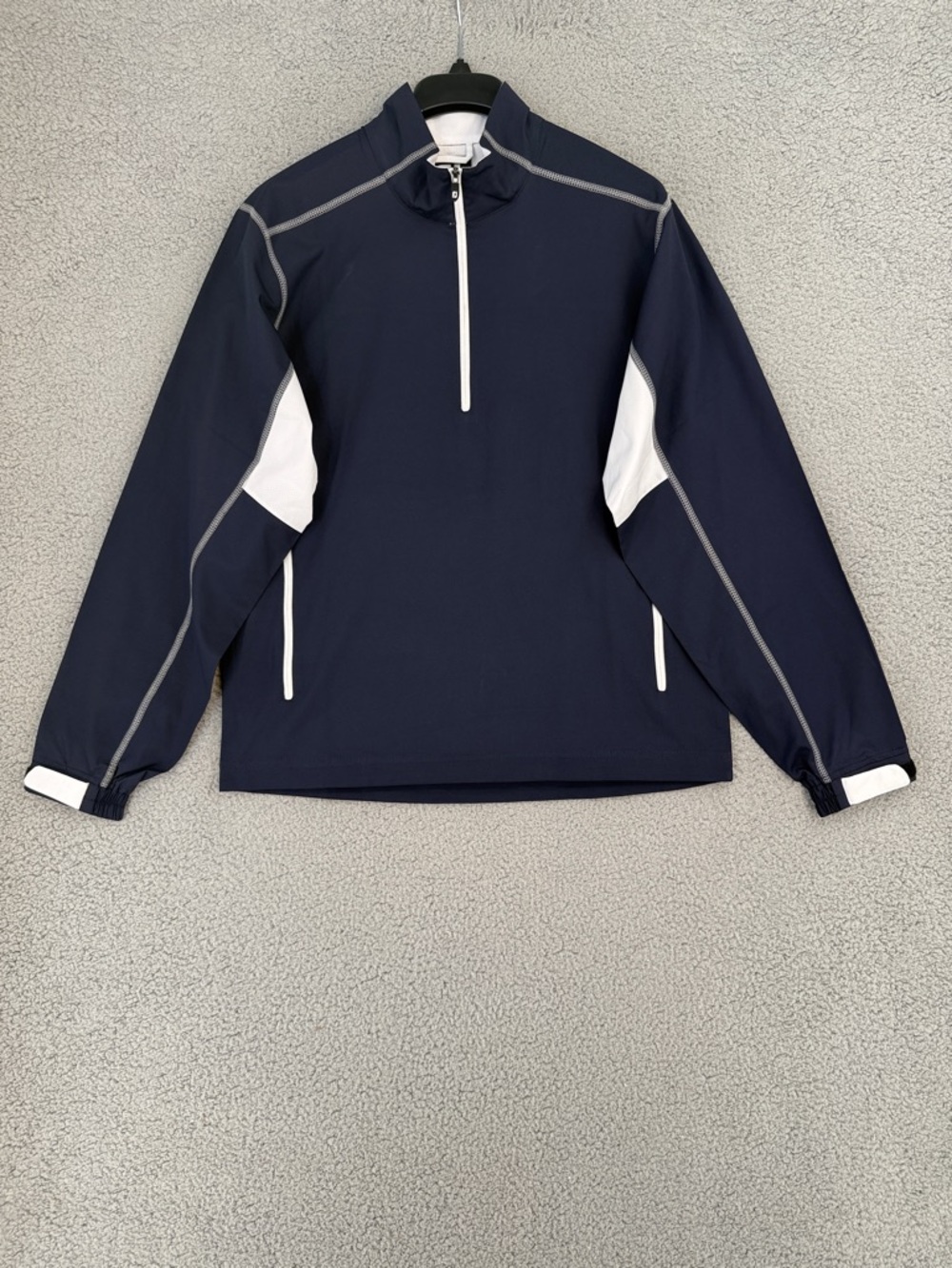 FootJoy Men’s small sport windshirt Navy Half-Zip Athletic Golf Pullover outdoor